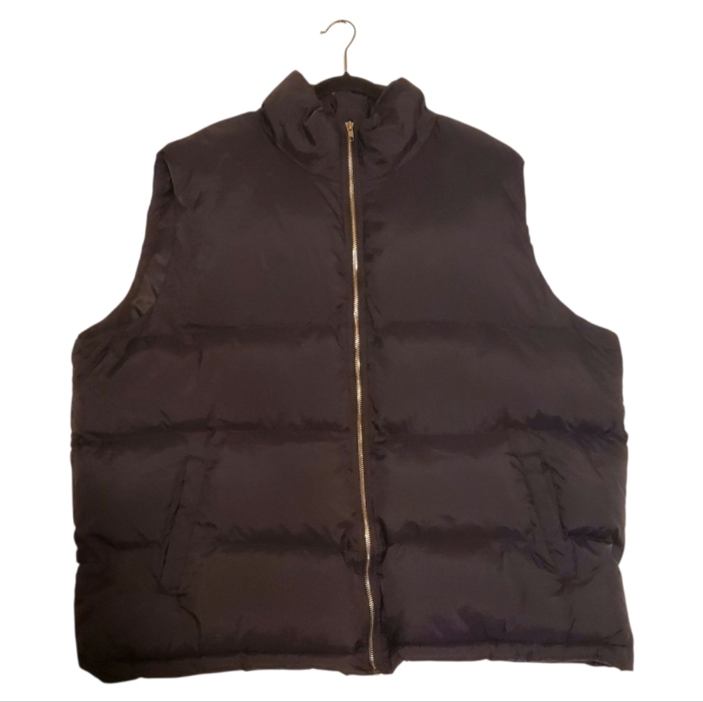 PrettyLittleThing Ovwrsized Black‎ Puffer Zipup Winter Vest Jacket Size XXL NWT